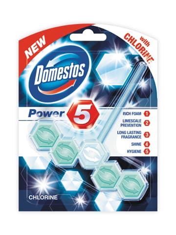 Кошничка за тоалетна Domestos Power 5 хлор 55г
