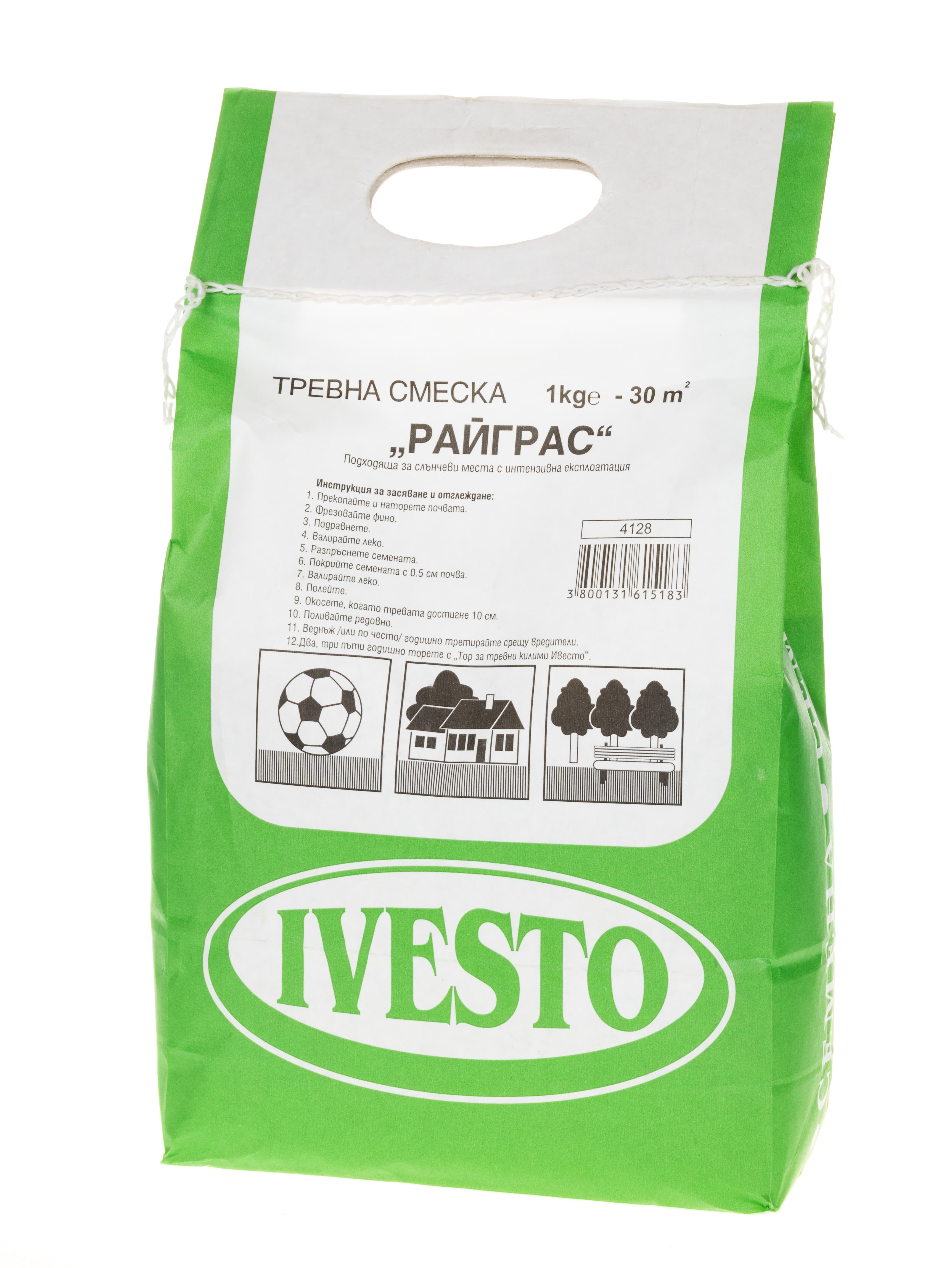 Тревна смеска за озеленяване Ivesto райграс 30м² / 1кг