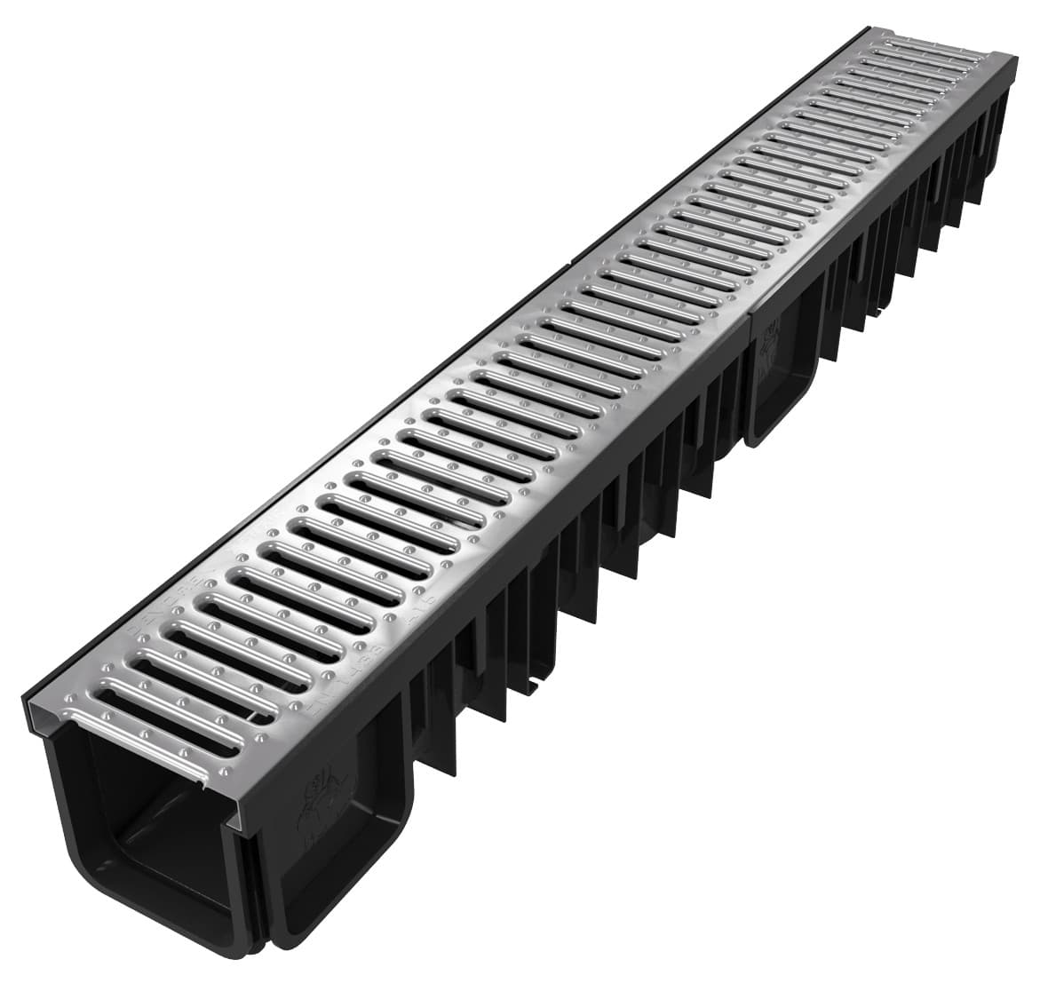 Канал с неръждаема решетка Devorex Xdrain 130х90мм х 1м
