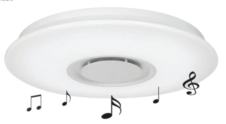 LED музикален плафон с Bluetooth Plastic Lightex 24W 4000K