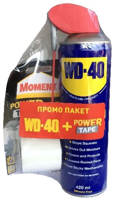 Промо пакет WD-40 Smart Straw 450 ml + Moment Power Tape 5m