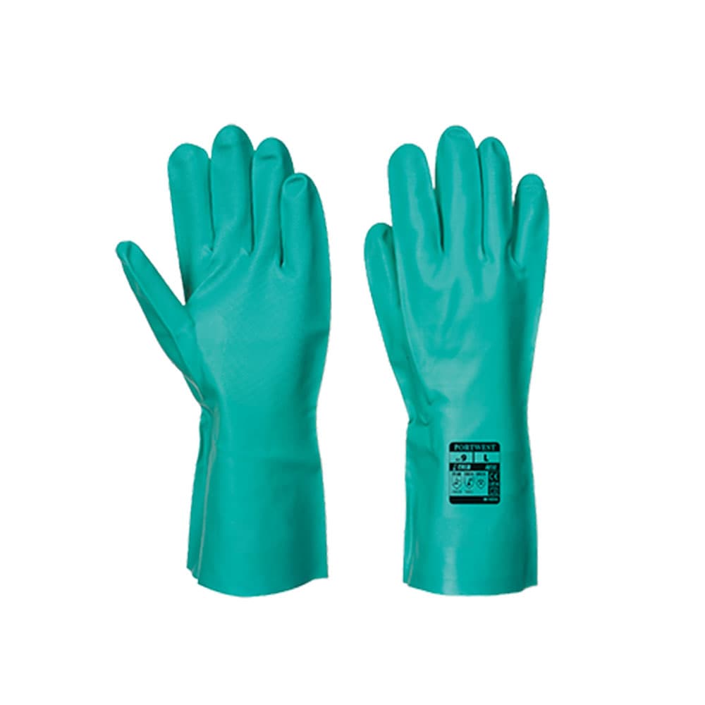 Химически ръкавици Portwest Nitrosafe S зелени