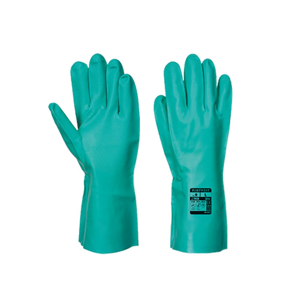 Химически ръкавици Portwest Nitrosafe M зелени