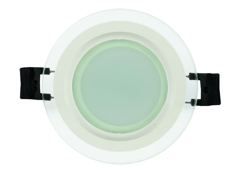LED стъклен панел за вграждане кръг 6W 4200K 