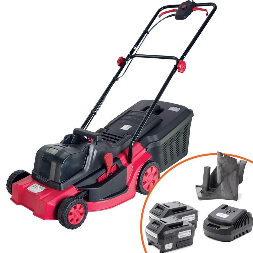 Акумулаторна косачка Raider RD-LM23 Li-ion 36V 2x4A 400мм 40л