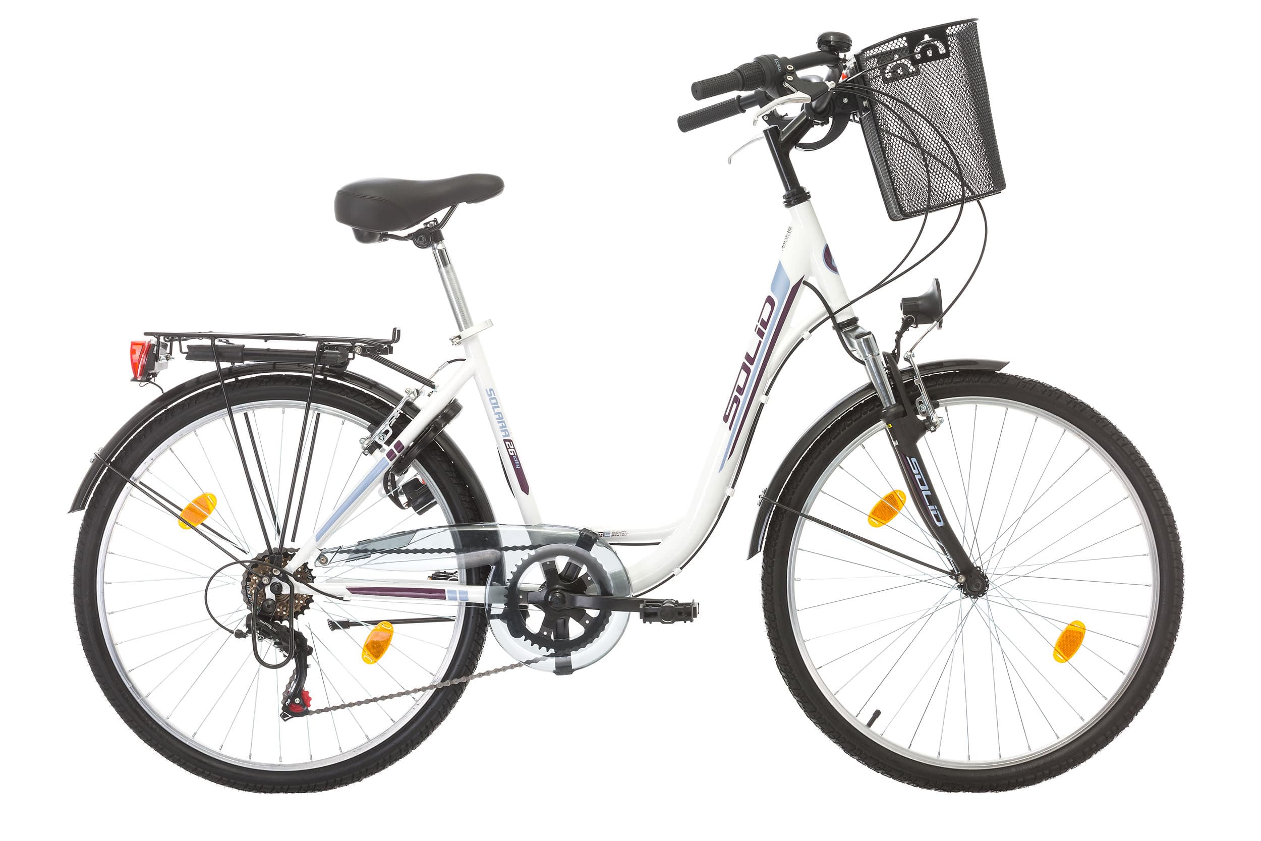 Велосипед Solid Solara City 26" 18 скорости бял