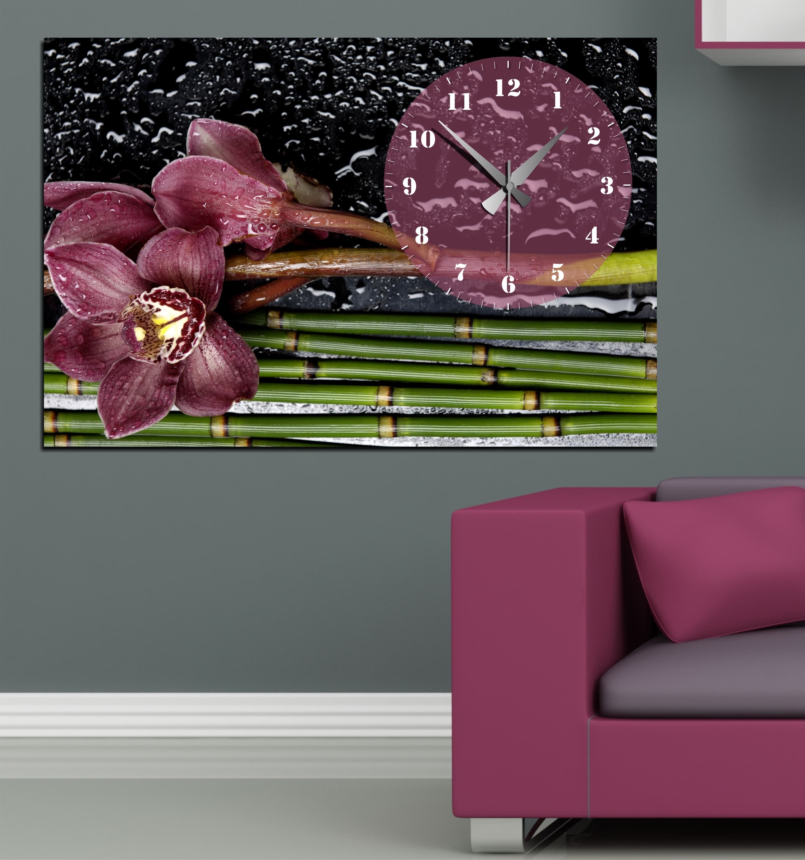 Часовник картина Canvas CS-024 90x60cm