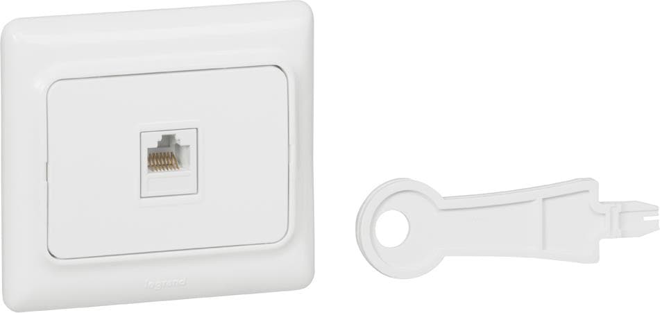 Компютърна розетка Legrand Kaptika RJ45 CAT 5E бяла