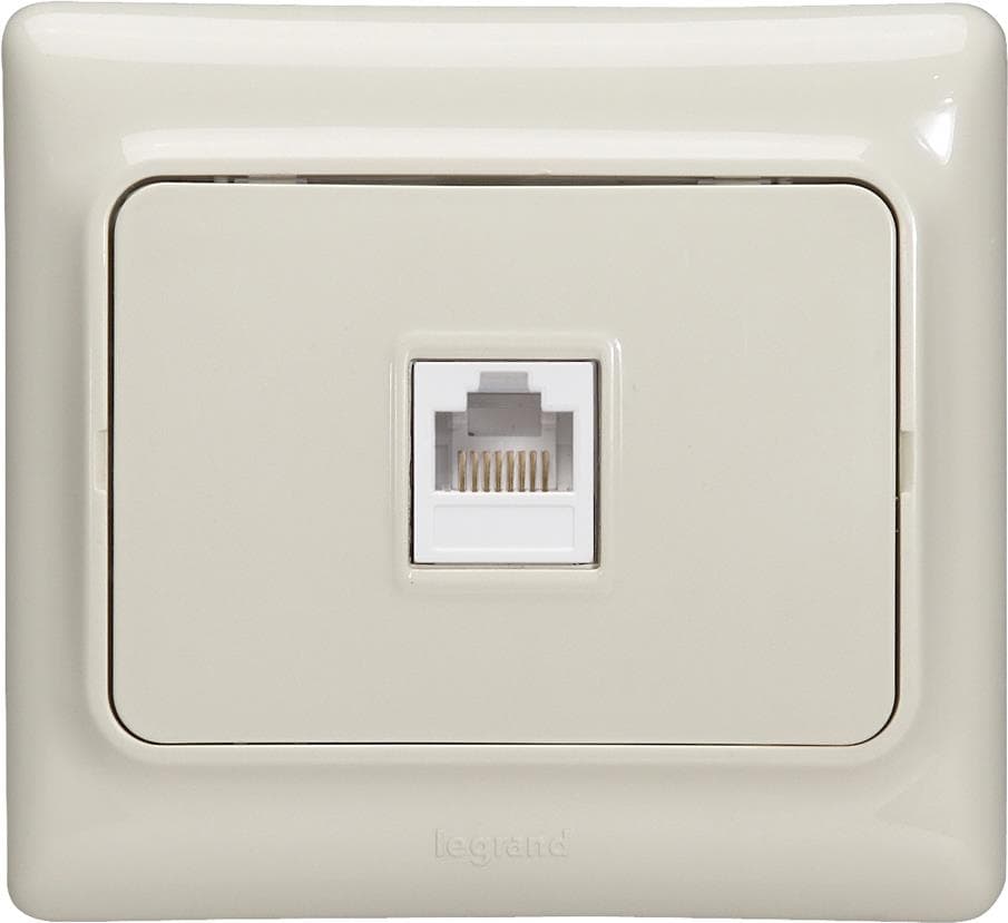 Компютърна розетка Legrand Kaptika RJ45 CAT 5E крем