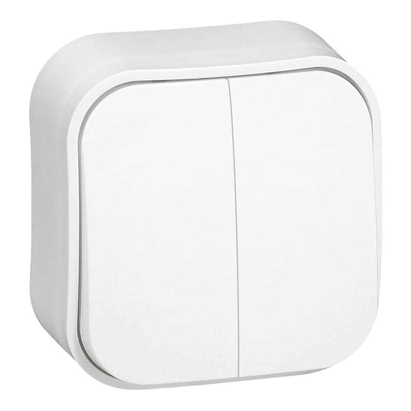 Сериен ключ за открит монтаж Legrand Forix IP21 бял
