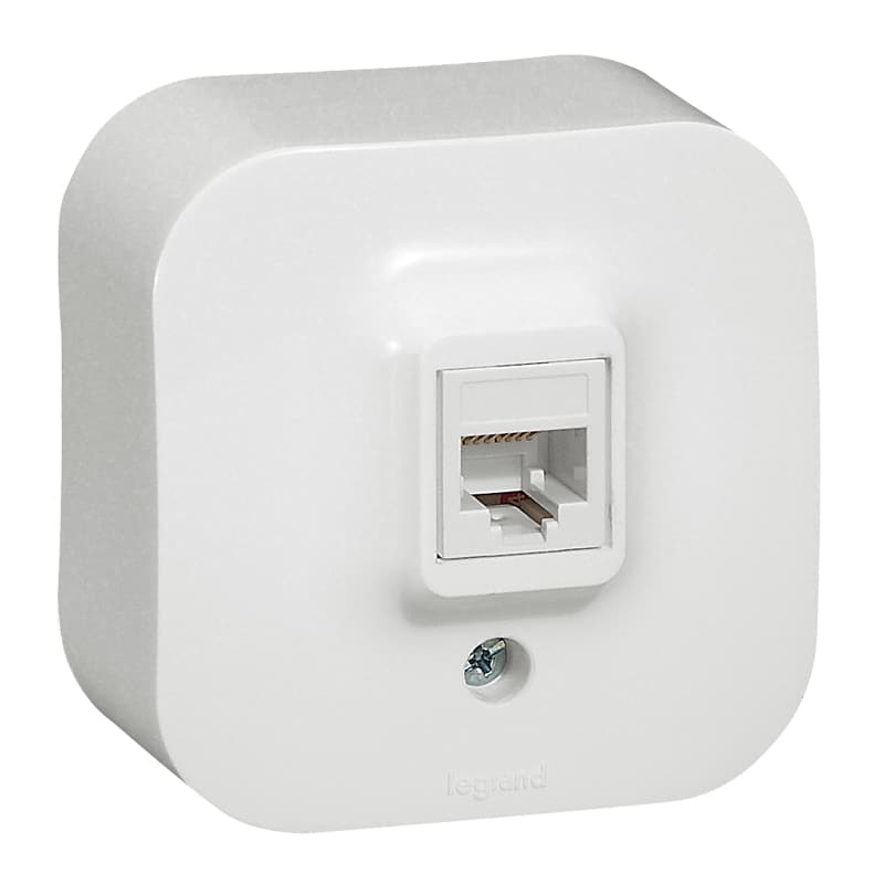 Компютърна розетка за открит монтаж Legrand Forix CAT 5E / IP21 бяла  