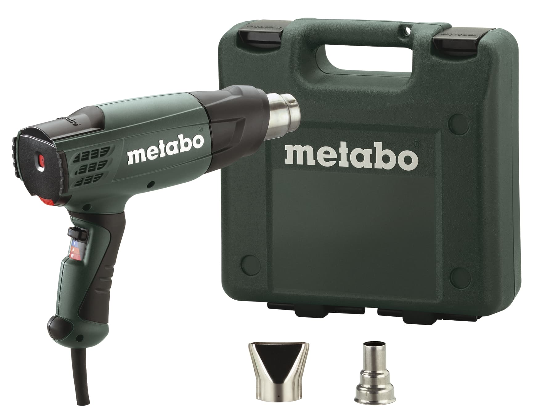 Пистолет за горещ въздух Metabo H 20-600 в куфар с дюзи