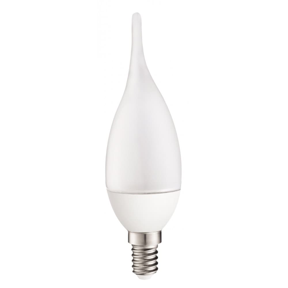 LED крушка Lightex Plastic WW B35 E14 5W 3000K матирана с извит връх
