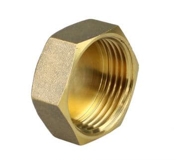 Матиран жълт фитинг - капа 3/4" месинг тежък модел Ths Thermostyle
