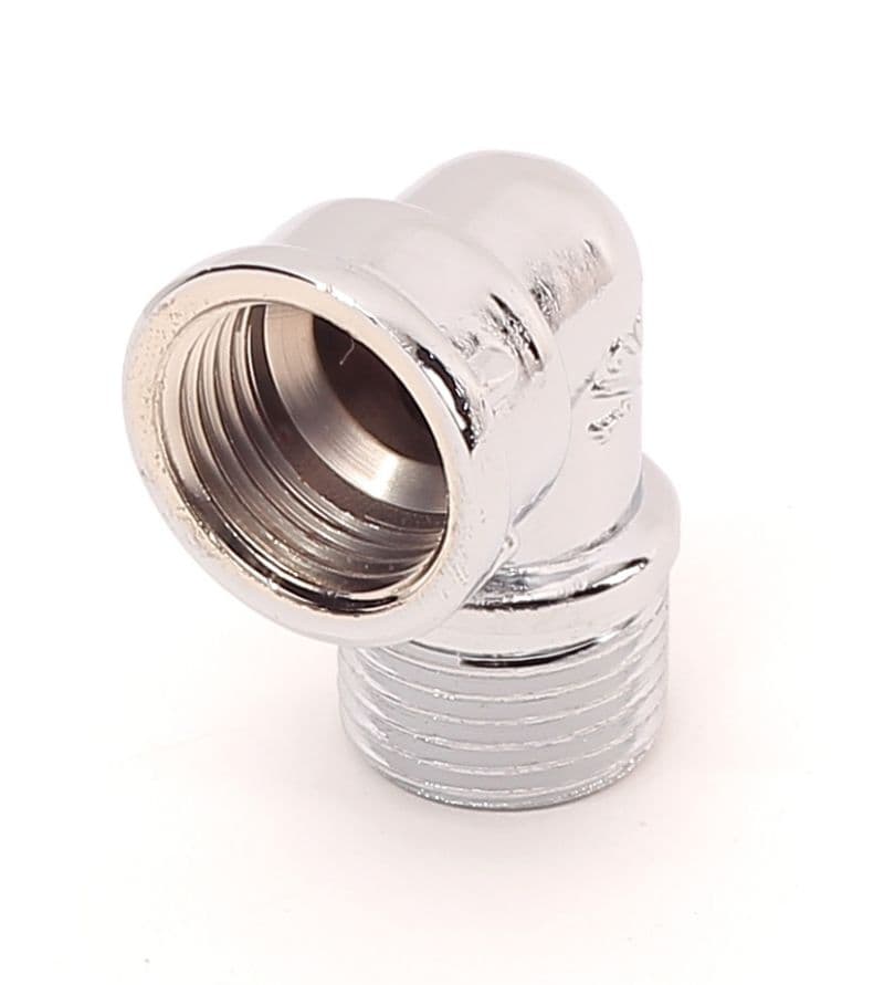 Коляно нипел  3/8" МЖ месинг хром полирано Ths Thermostyle