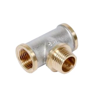 Редуктивен тройник Ths Thermostyle 3/4"Ж * 1/2"М * 3/4"Ж месинг / хром / матиран 