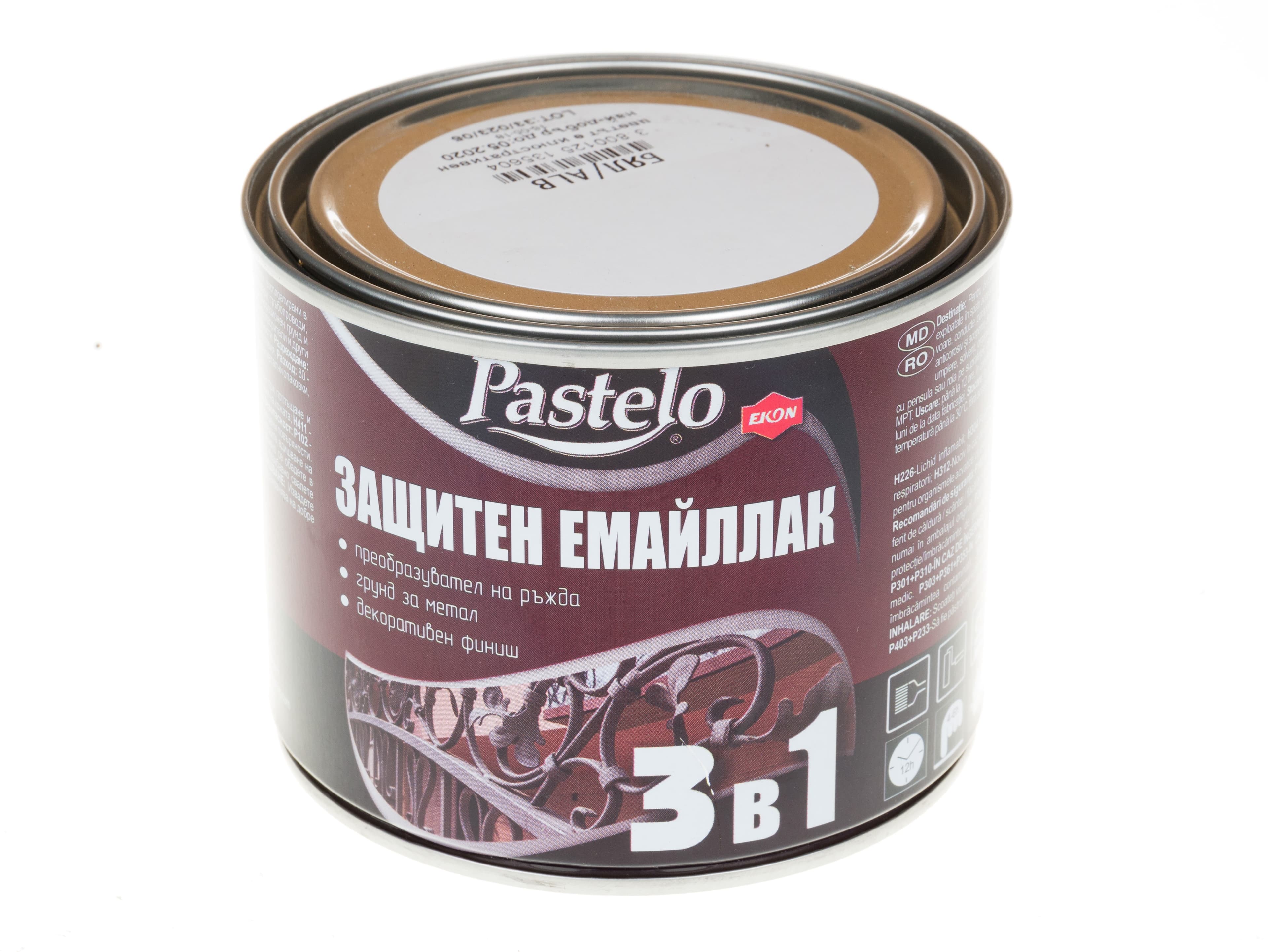 Емайллак Pastelo 3в1 бял 500мл