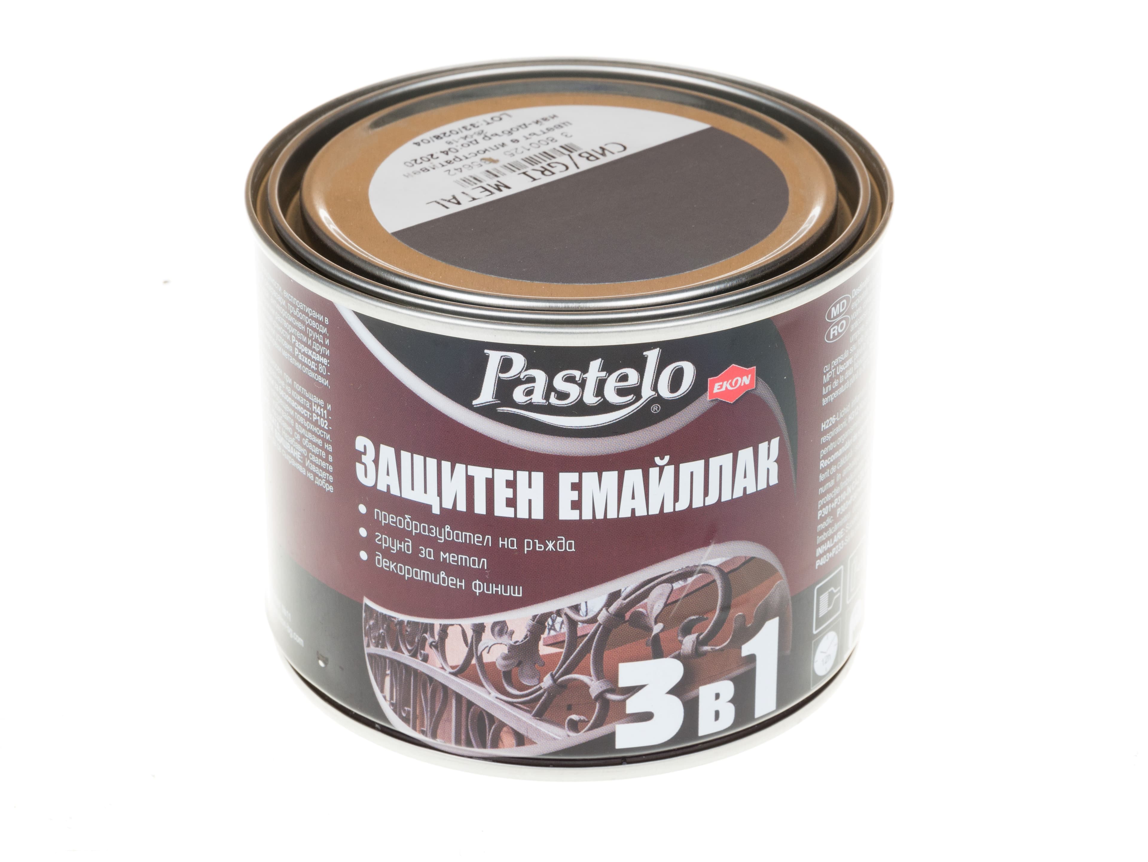 Емайллак Pastelo 3в1 сив 500мл