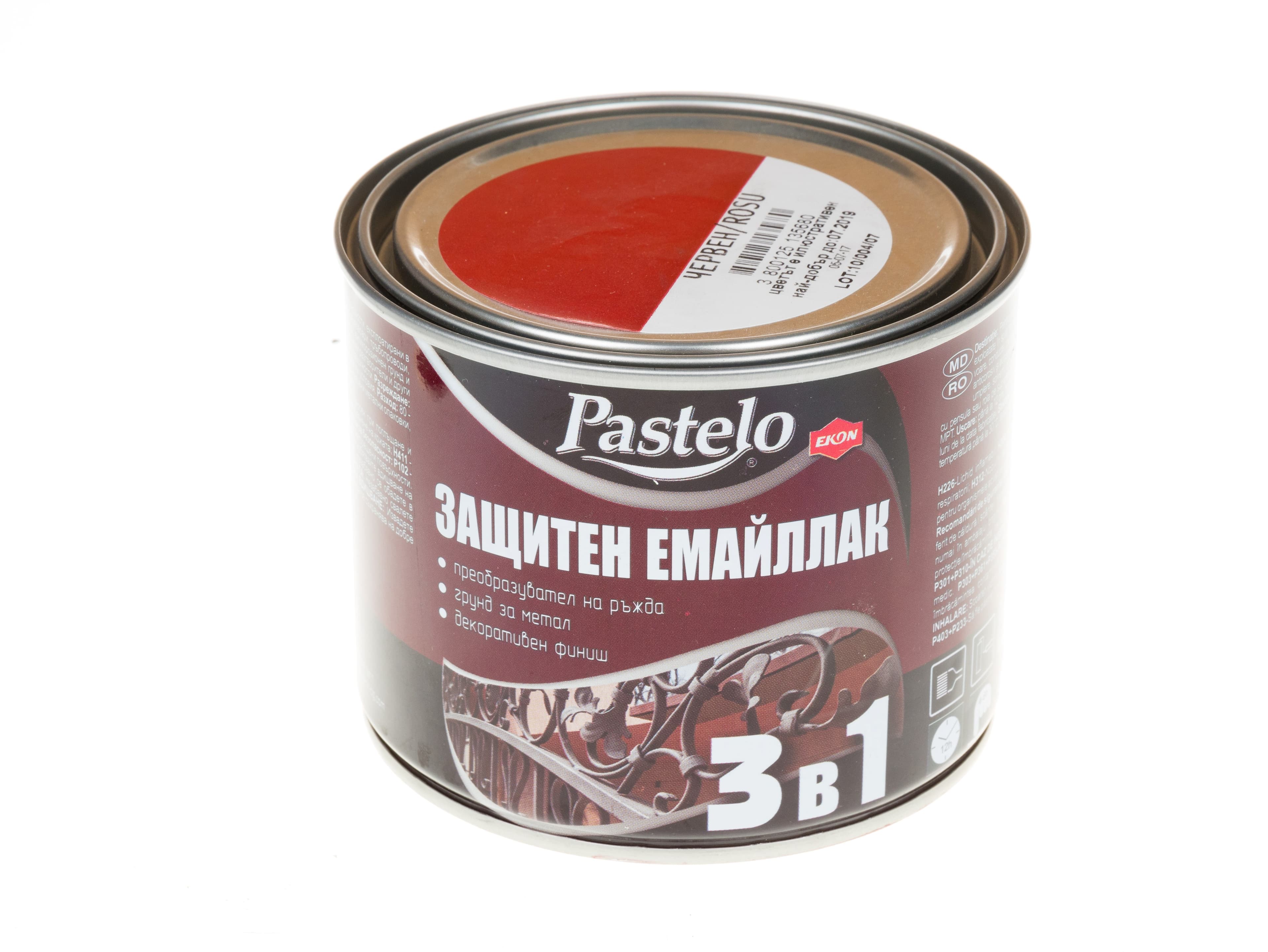 Емайллак Pastelo 3в1 червен 500мл