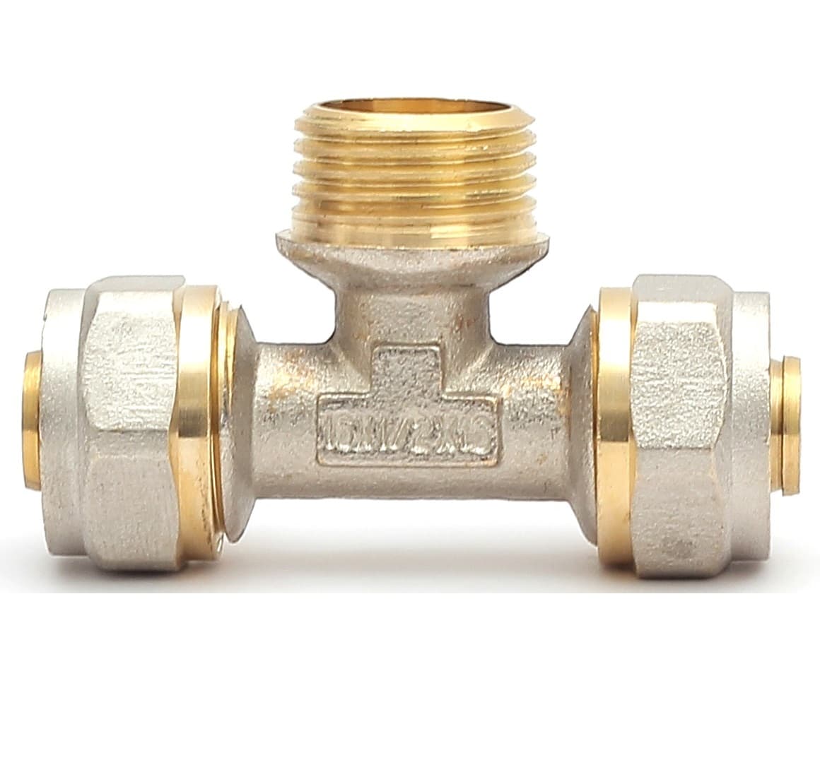 Адаптор троен ø18х1/2"хø18 М неразглобяем