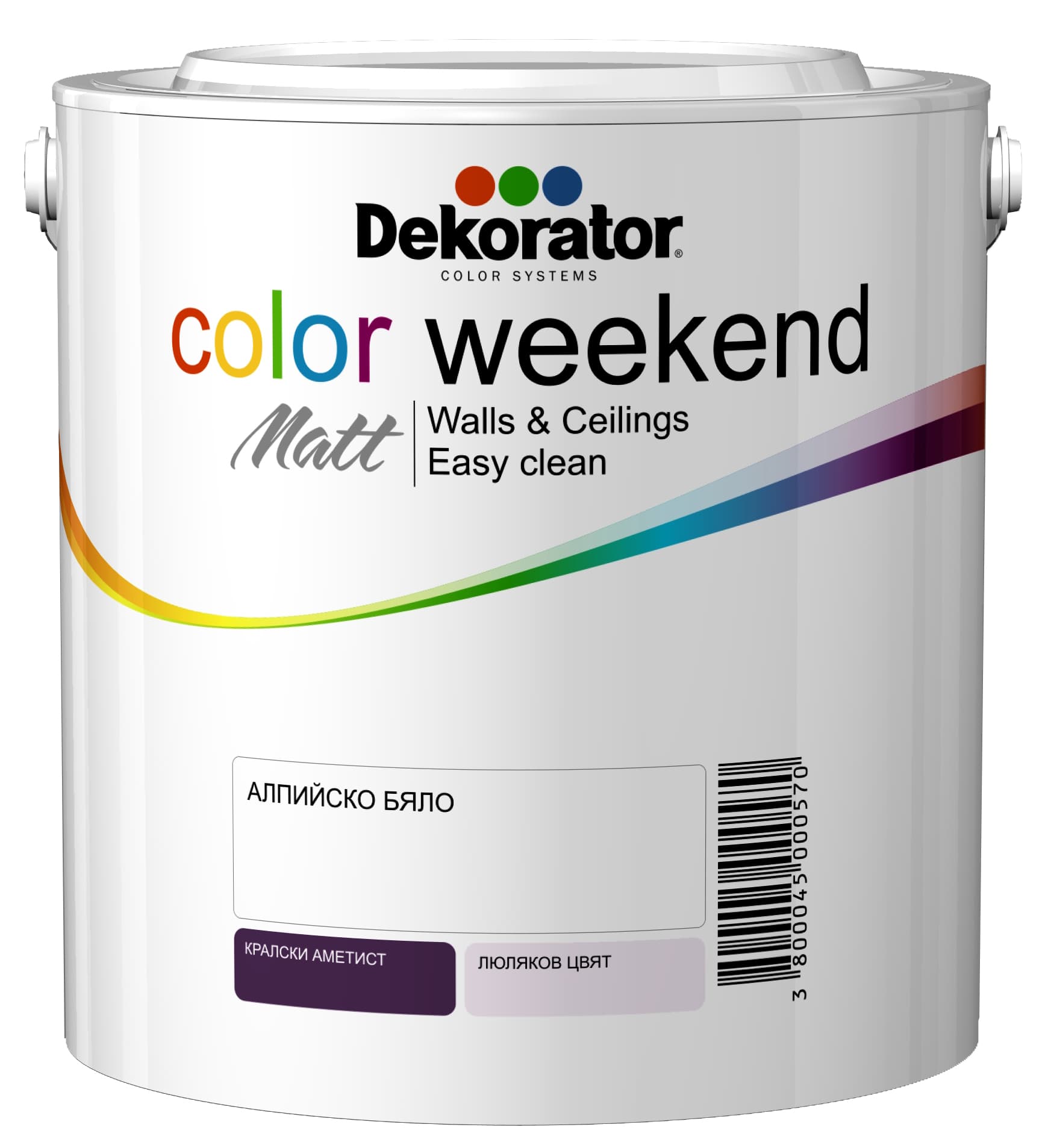 Цветен латекс Декоратор Color Weekend Mat Алпийско бяло / Alpine White 2,5л