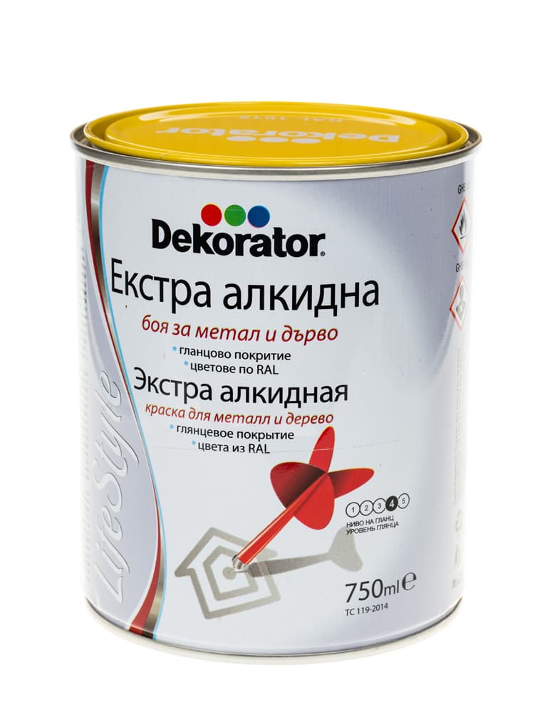 Екстра алкидна боя Декоратор цинково жълто 750мл