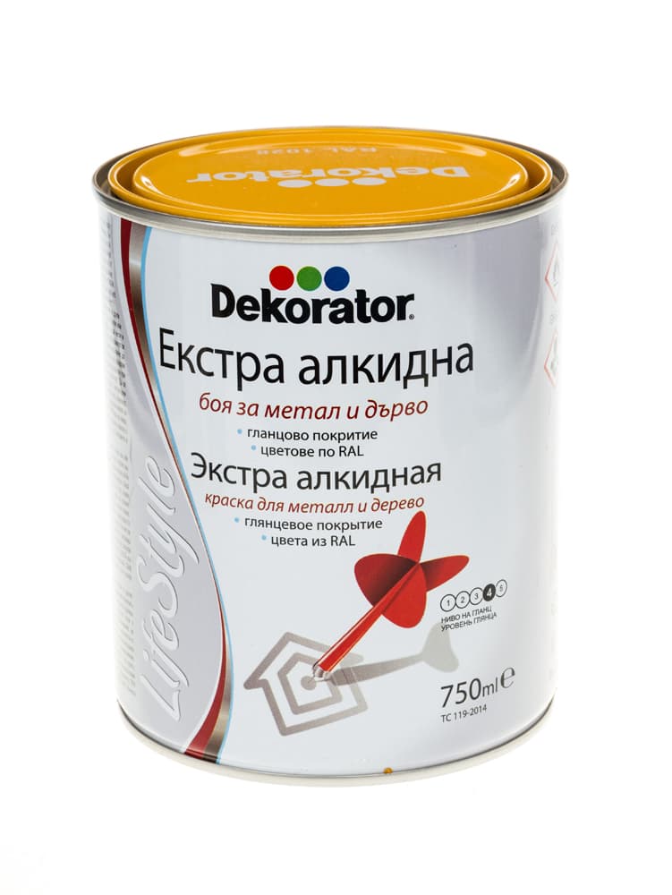 Екстра алкидна боя Декоратор пъпешово жълто 750мл