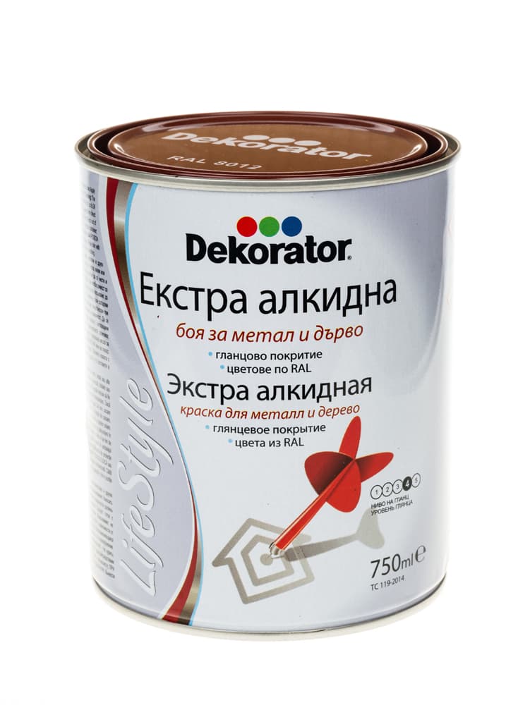 Екстра алкидна боя Декоратор червено-кафява 750мл