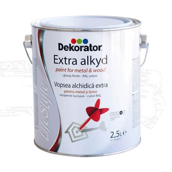 Алкидна боя Dekorator Екстра RAL 9016 трафик бяла 2,5л