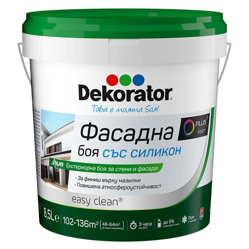 Фасадна боя със силикон P Dekorator бяла 8,5л