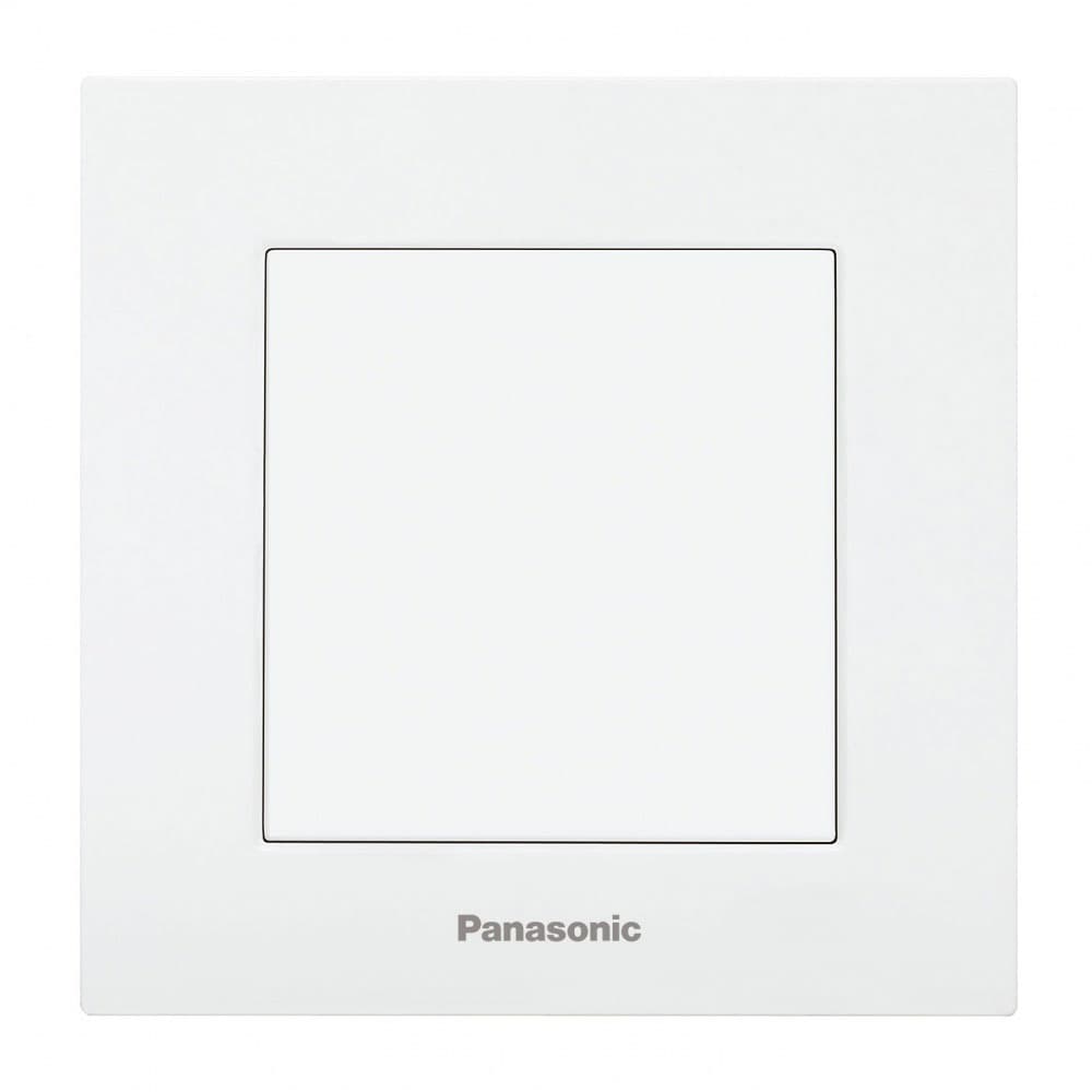 Единичен ключ Каре Плюс Panasonic бял