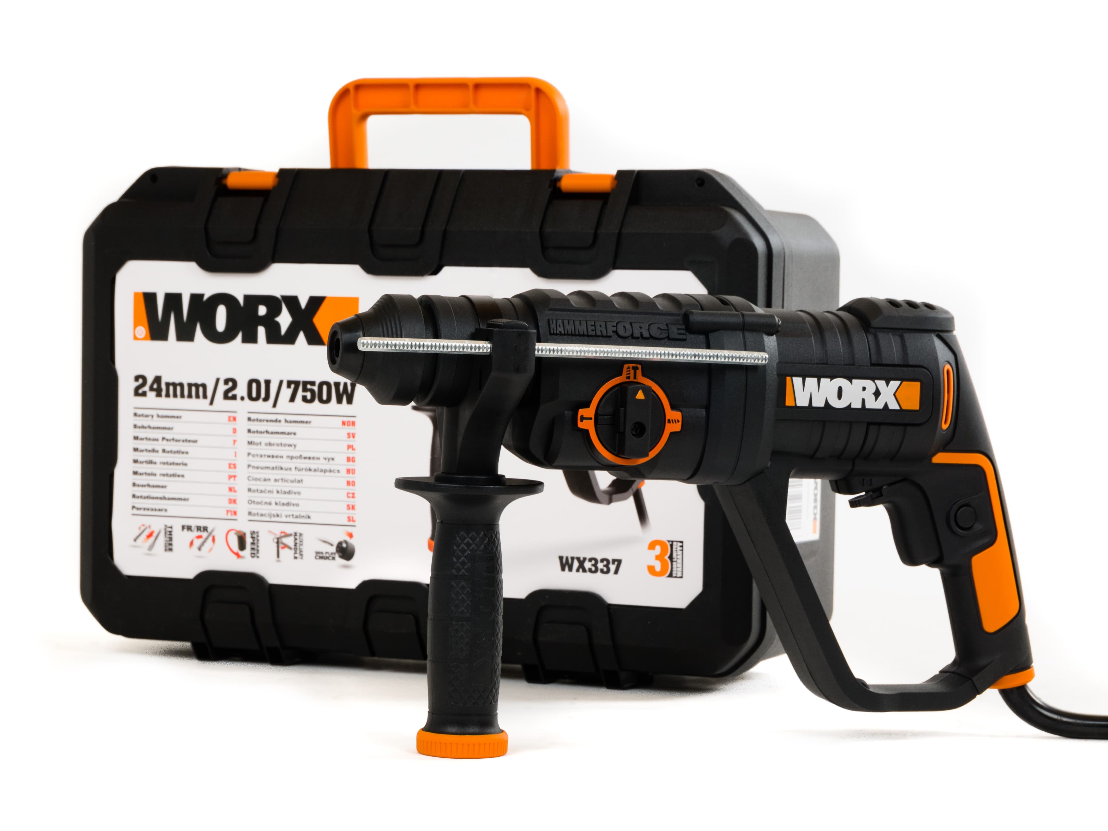 Перфоратор WORX WX337 / 750W / 2J без батерия и зарядно