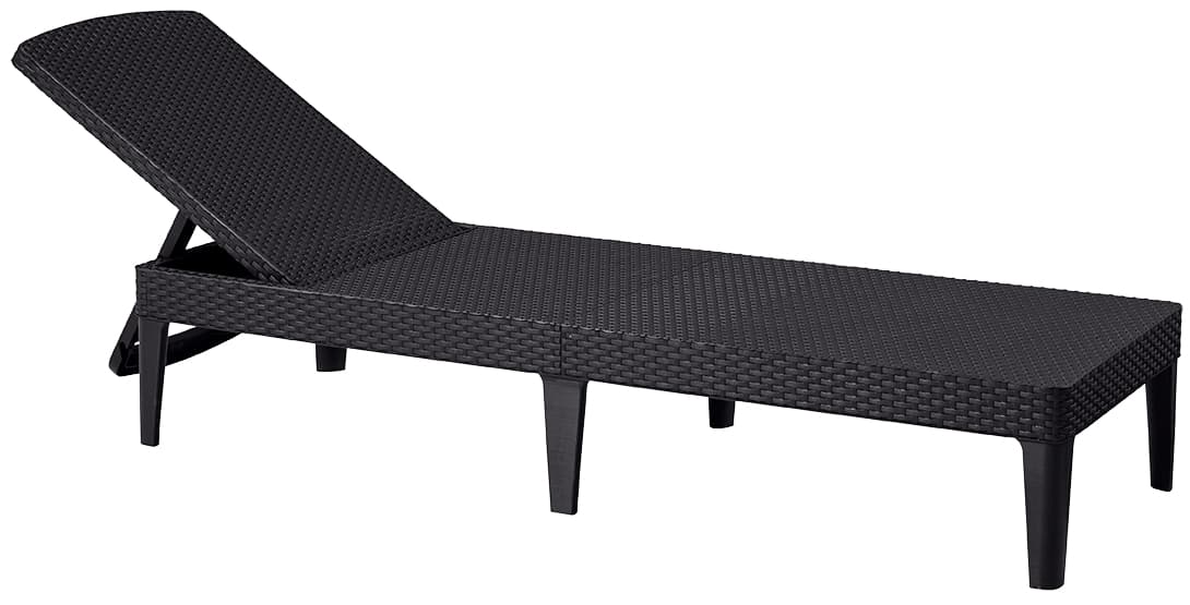 Шезлонг PVC ратан Jaipur 187x58x29 / графит