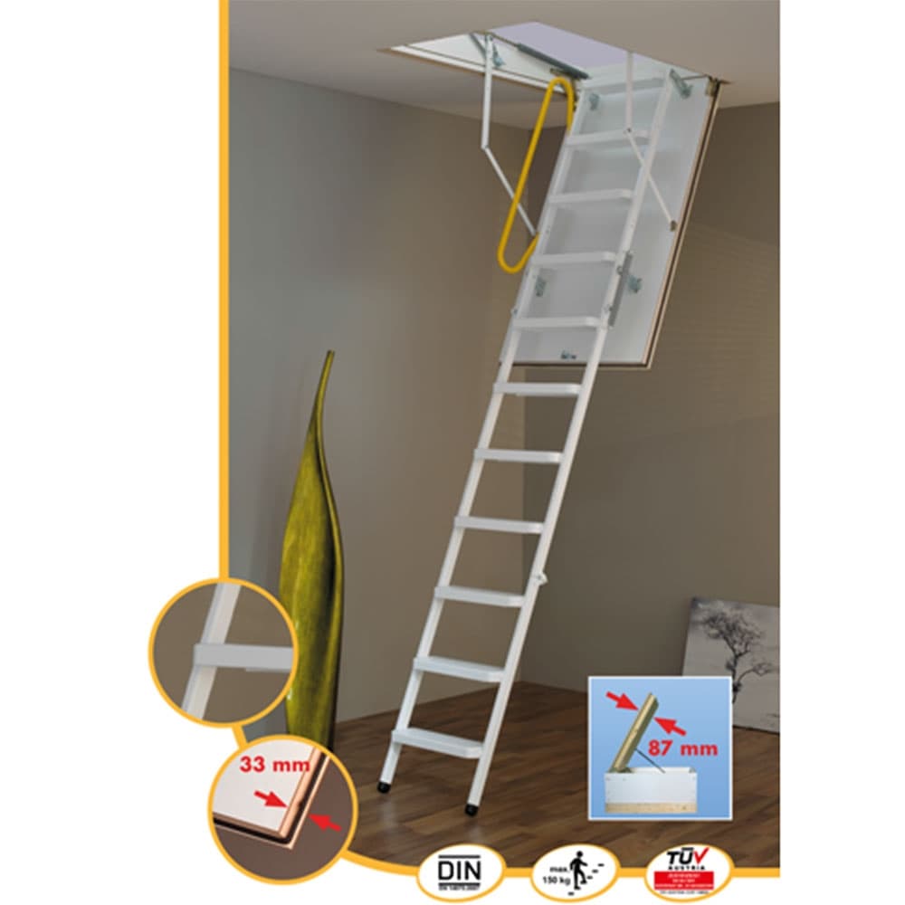 Сгъваема метална таванска стълба Minka Steel 120х70 / светъл отвор / 280 cm