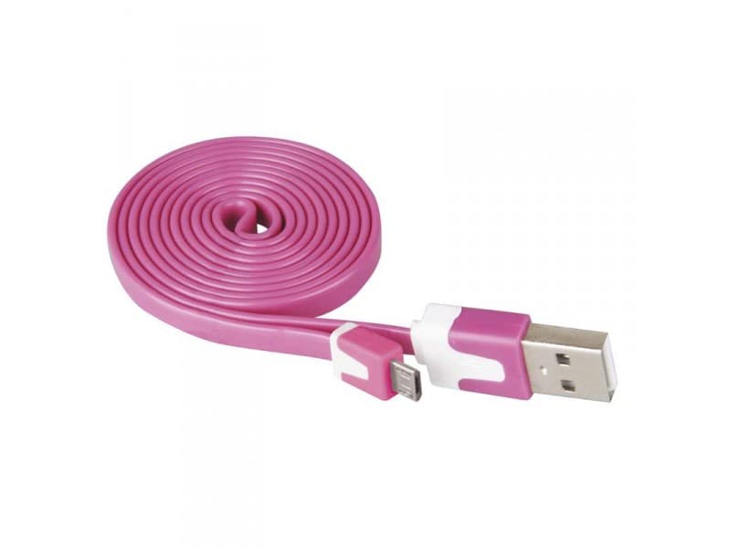 Кабел USB/USB micro розов Emos 