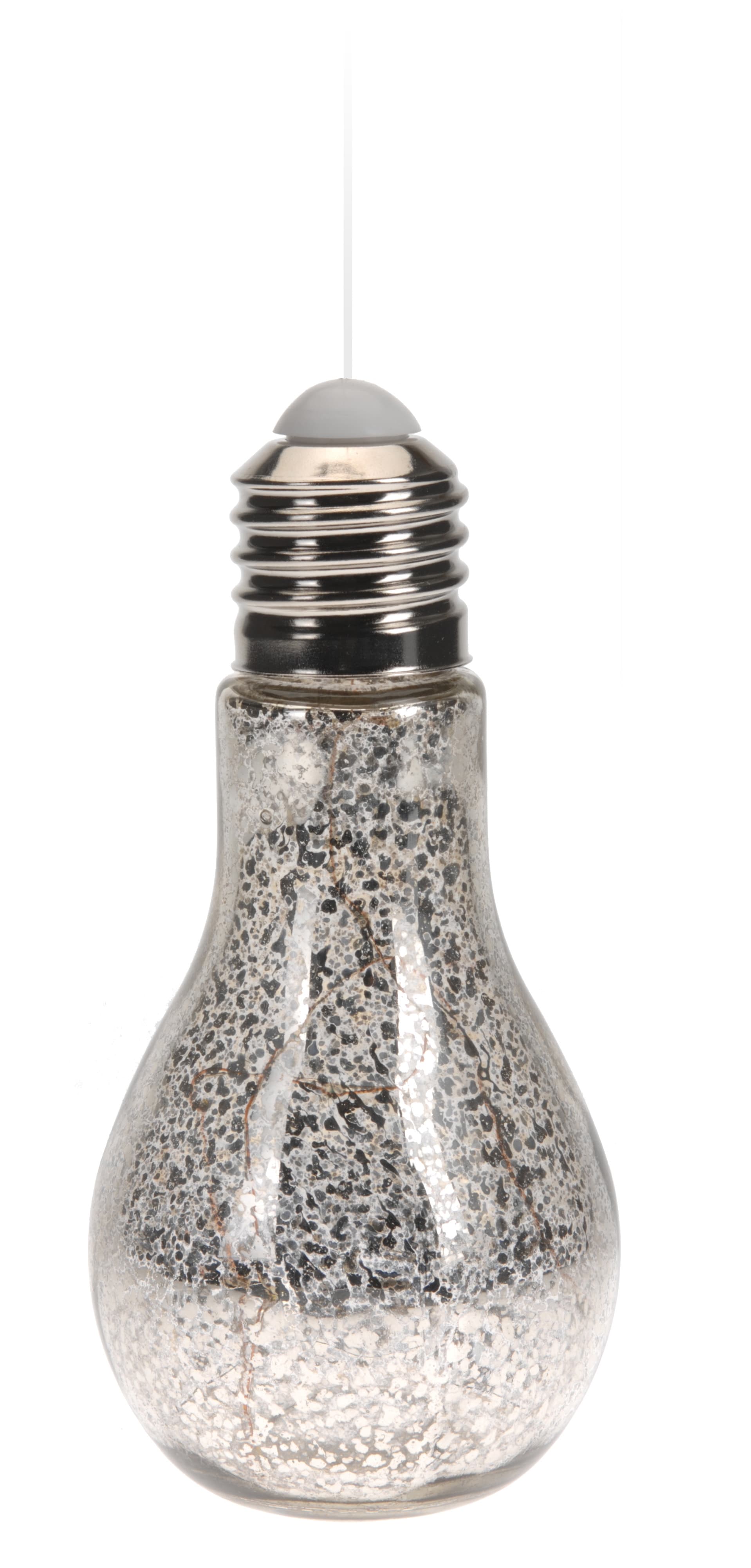 Коледна LED крушка 18 см / сребро