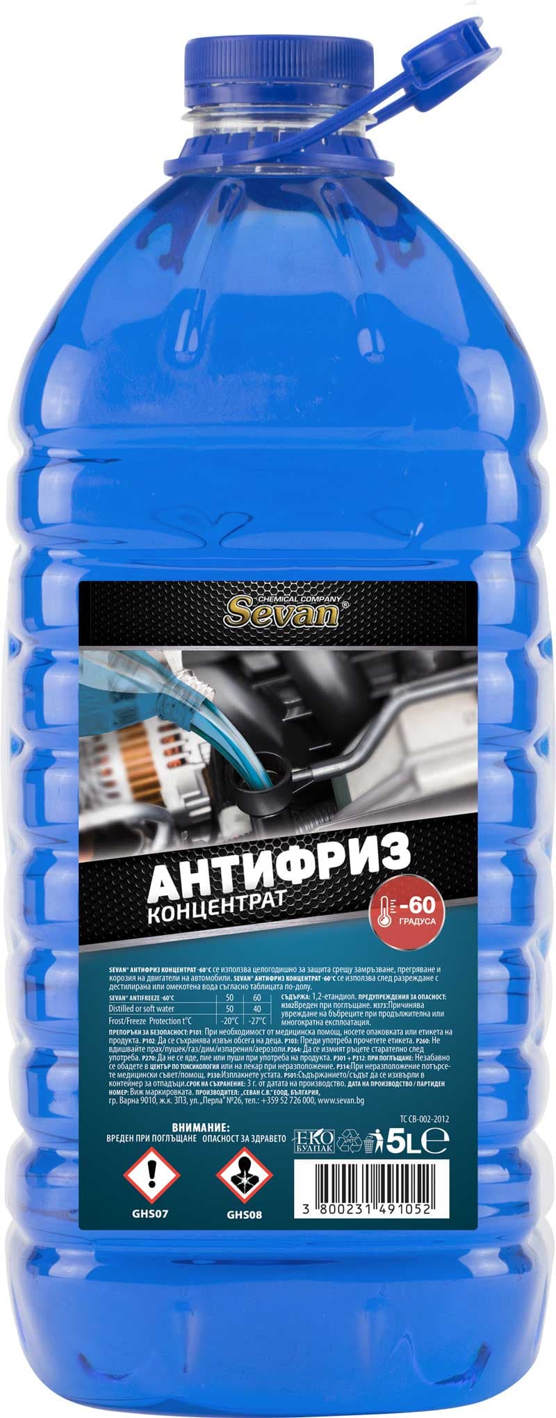 Антифриз СИН концентрат -60°С 5 L SEVAN
