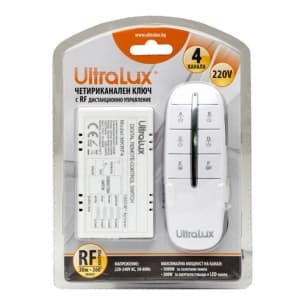 Четириканален ключ с RF дистанционно управление, 220V AC