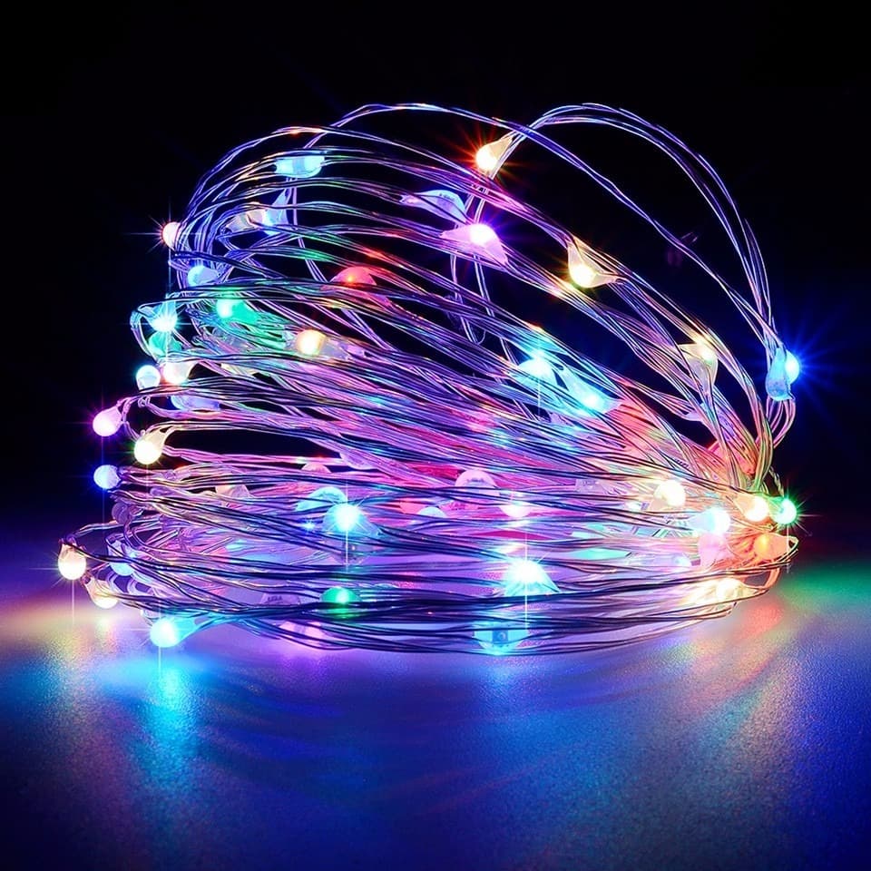 LED гирлянд Copper 100 разноцветни лампички 10м IP44