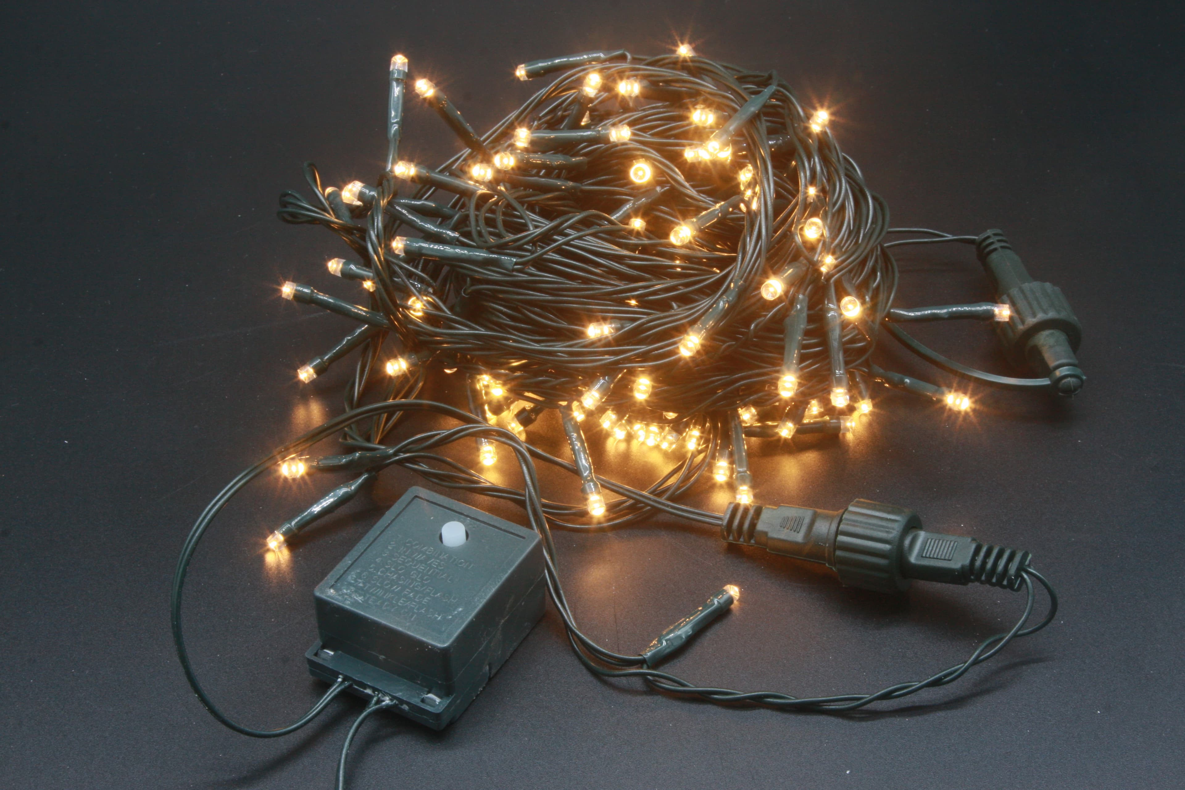 LED гирлянд 12 м / 120 топло бели лампички  