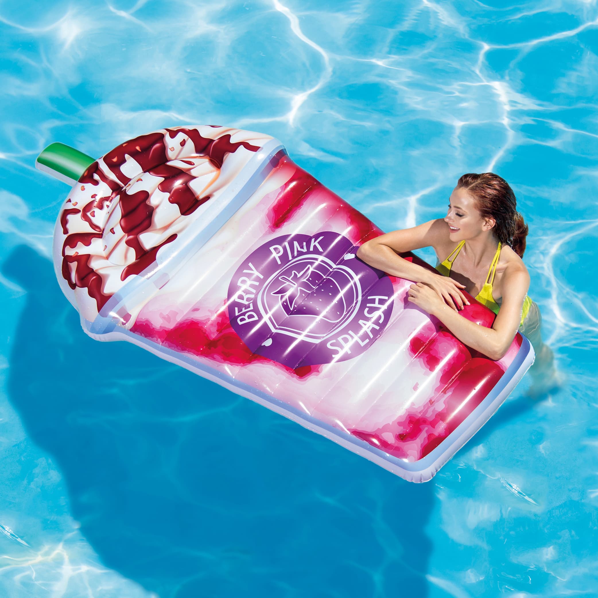 Надуваем дюшек Intex Berry Pink Splash Float 