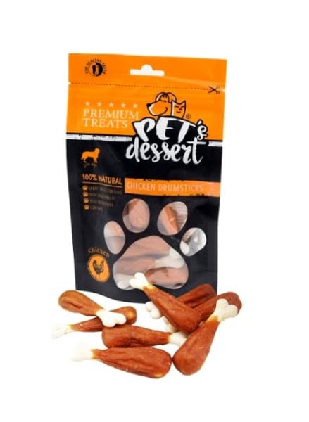 Лакомства за куче с пиле Pet`s Dessert Chicken Drumsticks 80 гр