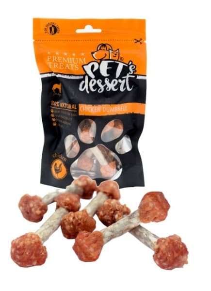 Лакомства за куче с пиле Pet`s Dessert Chicken Dumbbell 80 гр