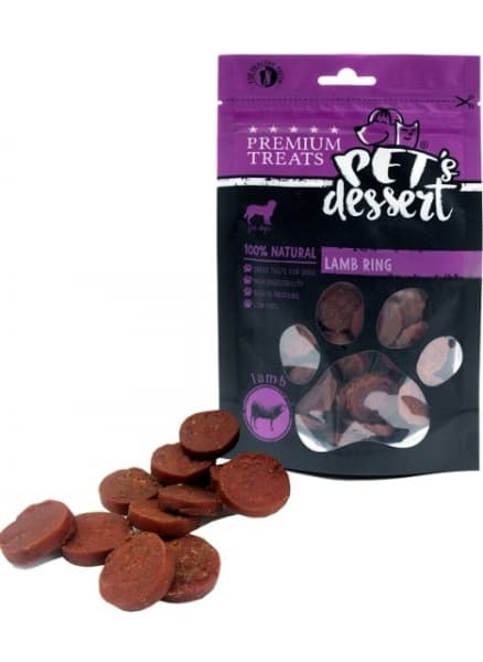 Лакомства за куче с агнешко Pet`s Dessert Lamb Ring 80 гр