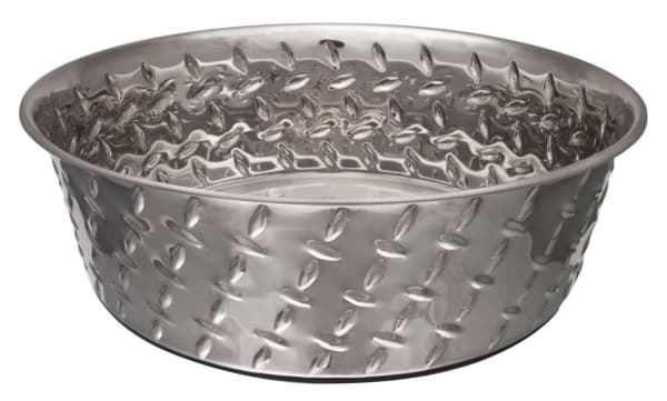Метална купа с гумена основа за животни Diamond Plated Bowl 4.7л