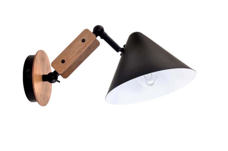 Аплик с подвижно рамо Lightex Ofelia 1xE27 черен 