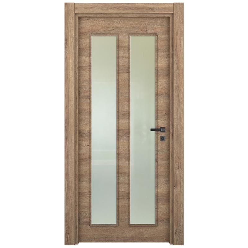 Интериорна врата серия Clasic цвят Дъб дясна 87/200см / стъкло