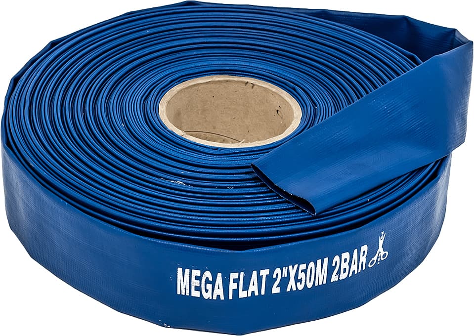 Плосък маркуч LayFlat Mega 2" ф51 / 3bar / 50 м 