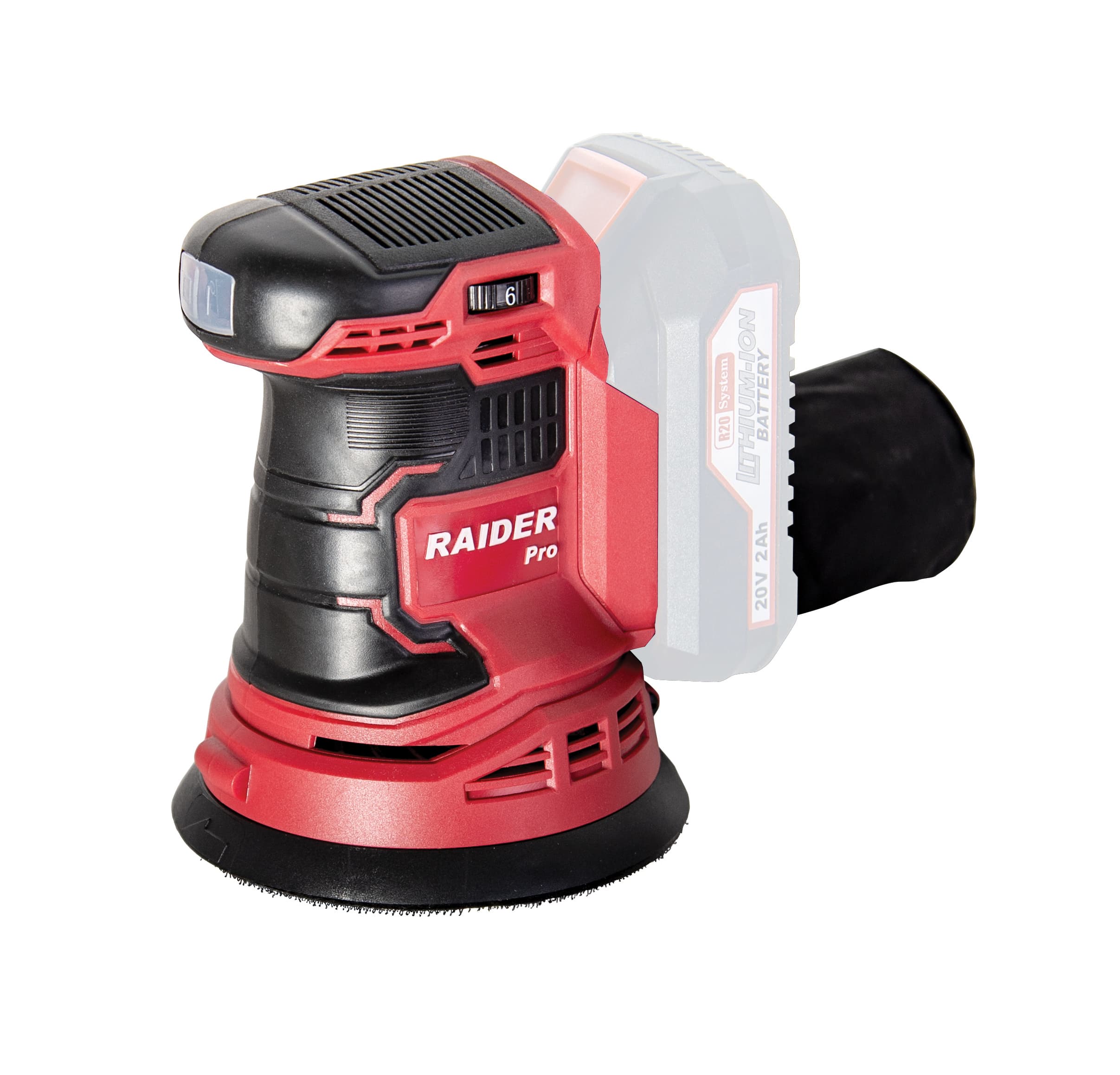 Акумулаторен ексцентършлайф Raider RDP-SRSA20 / 20V 125mm