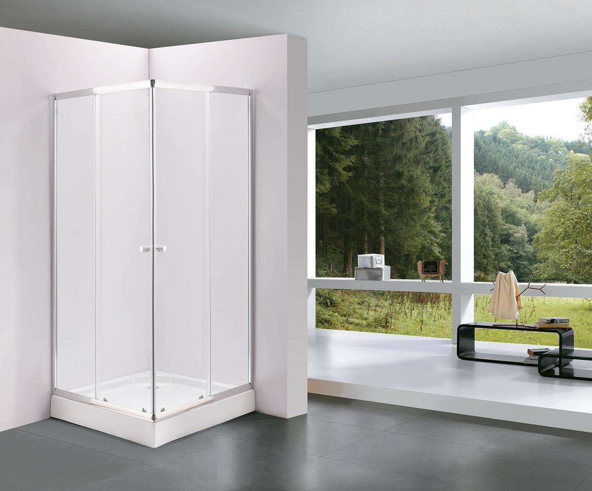 Квадратна душ кабина без корито 8127ER / 80x80x195 см
